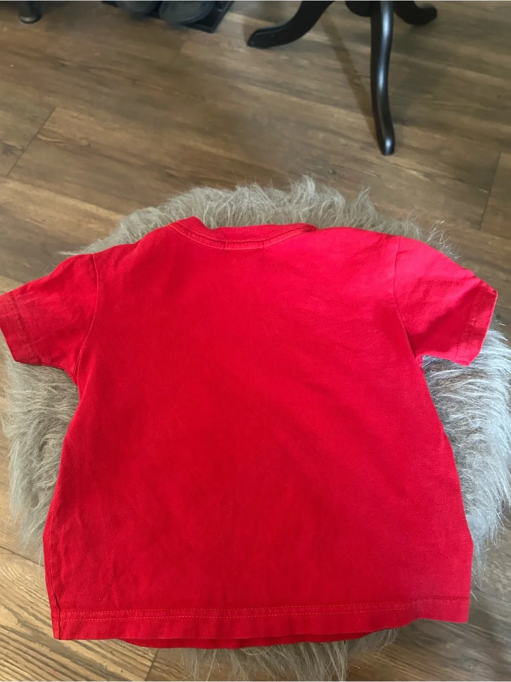 Sz 12-18m Ralph Lauren Red Short-Sleeve Crew Tee with Navy Pony